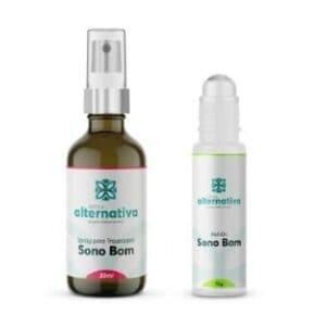 Kit Spray Para Travesseiro Sono Bom 30mL + Roll On Sono Bom 10g